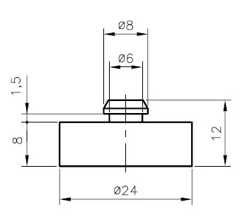 Anschlag- / Gummifüße d= 6,0 / 24,0mm 4 Stück