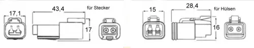 Gehäuse-Sets Deutsch Stecker
