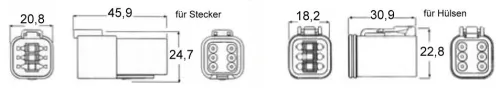 Gehäuse-Sets Deutsch Stecker