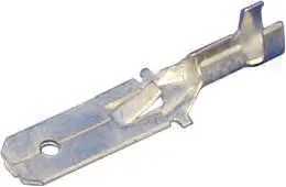 Flachstecker mit Rastzunge 6,3mm, Messing verzinnt