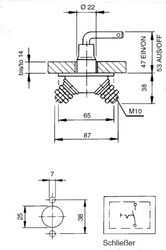 Batterie-Hauptschalter 24V / 250A / 1200A