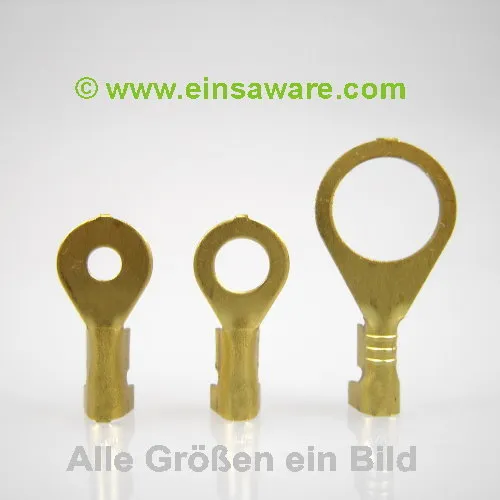 Ringkabelschuhe offen -1,5mm² Messing 4,2 / 7,0mm, 20 Stück