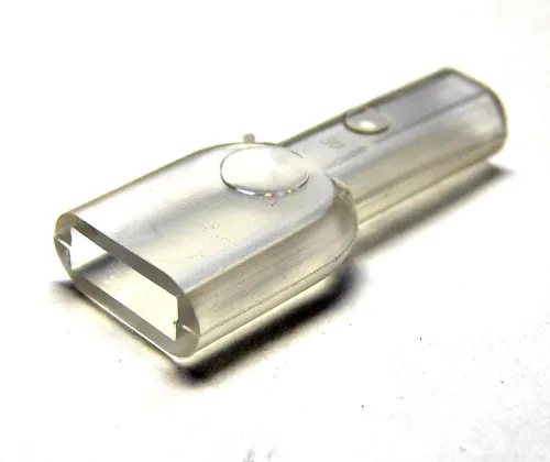 Schutztüllen für Flachsteckhülsen 6,3mm Weich-PVC transparent