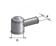 Schutzkappe Pfeife 6,0mm / 11,0mm, schwarz, 1 Stck.