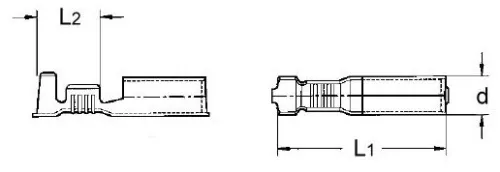 Japansteckerhülse 1-fach -1,5mm², Messing blank oder verzinnt