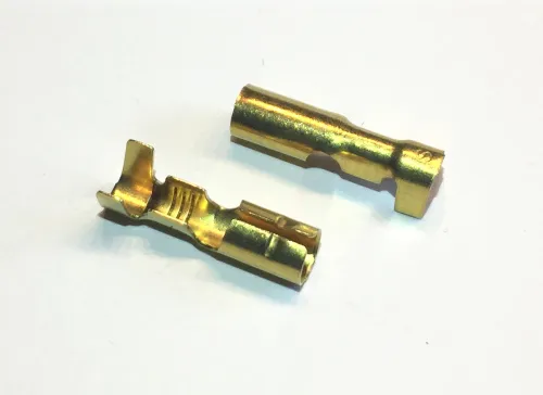 Rundsteckhülsen mit Verrastung Messing -2,5mm², d= 4mm