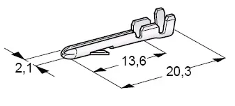 Rundstecker für Wassertemperatur d=2,1mm