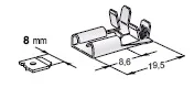Winkel-Flachsteckhülsen mit Verrastung 8,0mm -2,5mm²