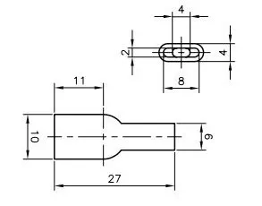 Schutztüllen für Flachsteckhülsen 6,3mm Weich-PVC schwarz