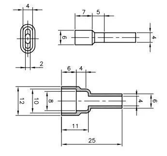 Schutztüllen für Flachstecker 6,3mm Weich-PVC schwarz