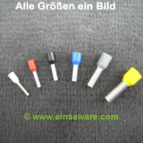 Aderendhülsen 1,5mm² schwarz isoliert 100 Stück