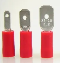 Flachstecker -1,0mm² rot isoliert 50 Stück