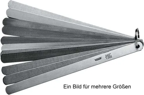 Fühlerlehren am Ring, 0,05-1,0mm, 13 Blatt