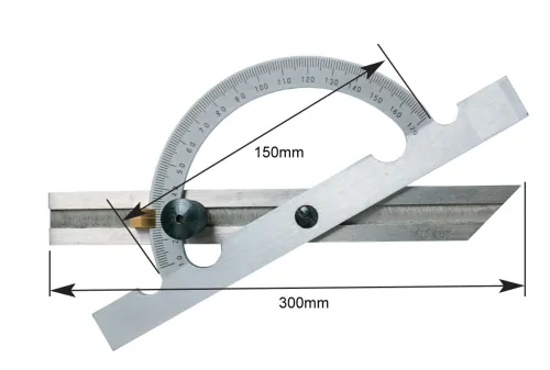 Gradmesser Stahl, 10-170°, 100 x 150mm