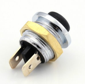 push button switch 24V / 12,5A with black button