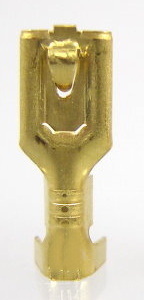Blade receptacle with snap-in pin, brass