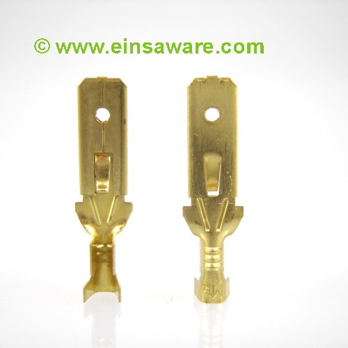 Tab with snap-in pin, brass -2,5mm