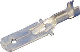 Tab with snap-in pin, 6,3mm, tin plated