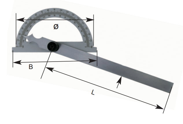 Gradmesser Stahl, 0-180, 150 x 300mm