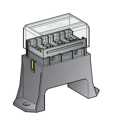 Fuse holder R 4-fold for blade fuses Uni 1 pcs.