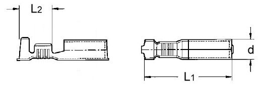 Japansteckerhlse 1-fach -1,5mm, Messing blank oder verzinnt