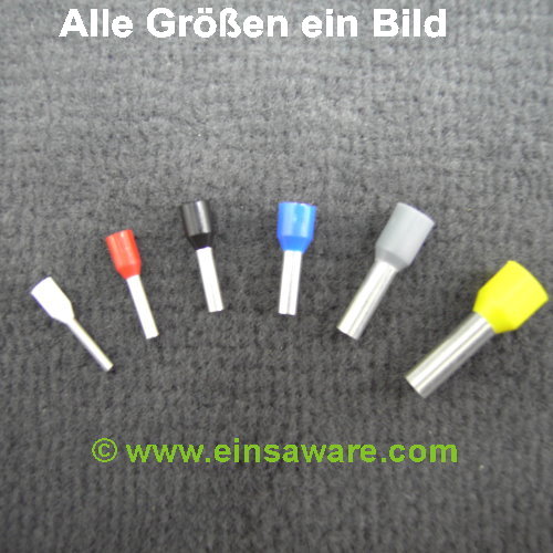 cord end sleeves 0,75mm grey insulated 100 pcs.