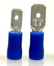 Blade terminals -2,5mm blue insulated 50 pcs.