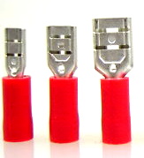 Blade receptacle -1,0mm red insulated 50 pcs.