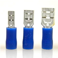 Flachsteckhlsen -2,5mm blau isoliert