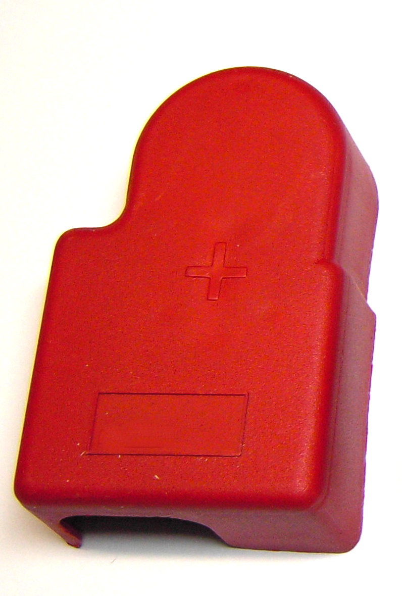Battery pole cover red 1 piece