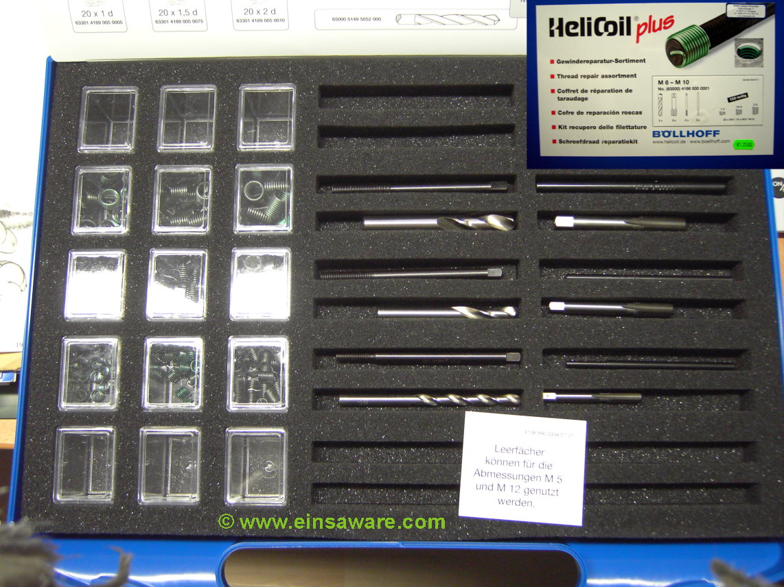 Helicoil plus Repair assortment M 4 - M 10, 3 sizes