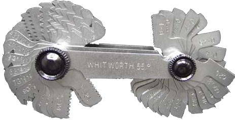 Screw Pitch Gauge, whitworth / metric combined 52 blades