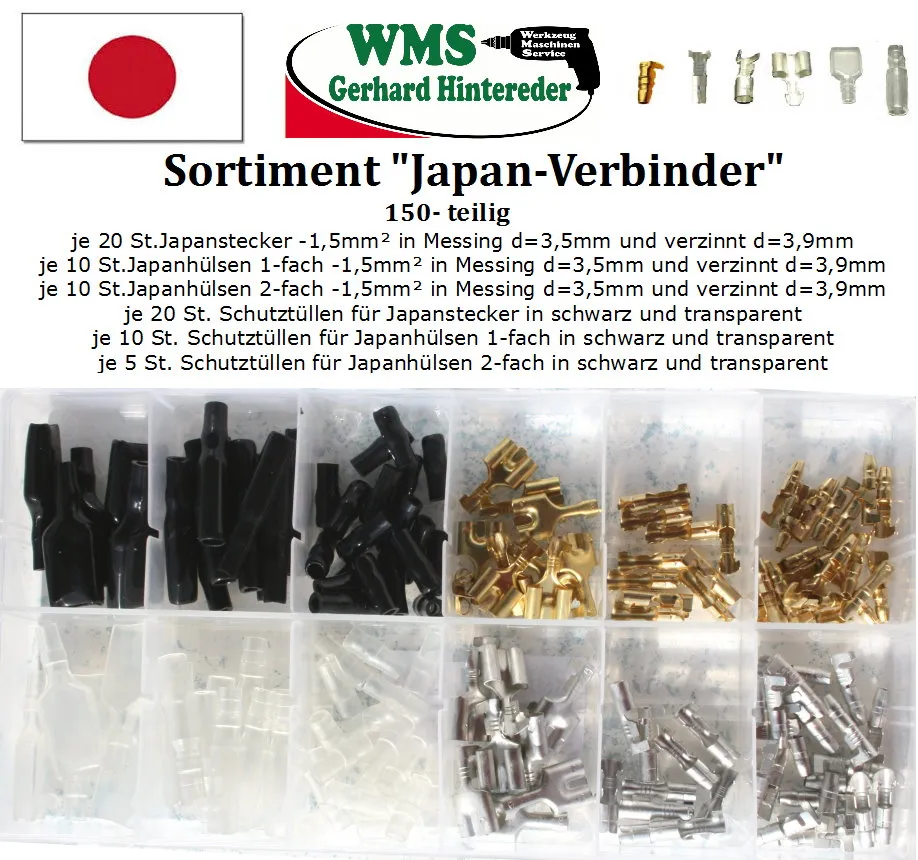 Sortiment "Japan-Verbinder" 150-teilig
