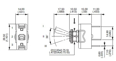 Kippschalter Flash-Off-Flash 12V / 30A