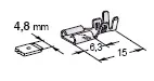 Flachsteckhülsen mit Rastzunge -1,0mm², 4,8mm, Messing verzinnt