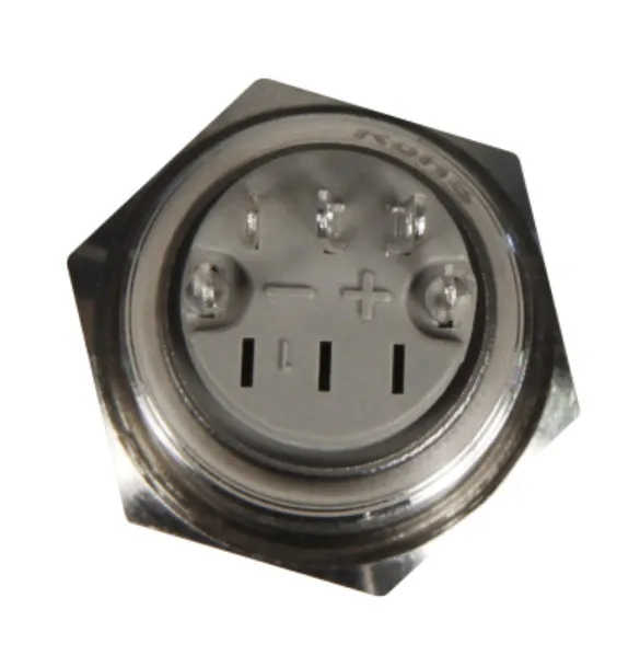 Druckschalter in A2 12V / 3A mit grüner Ringbeleuchtung