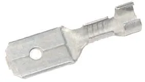 Flachstecker 6,3mm, Messing verzinnt