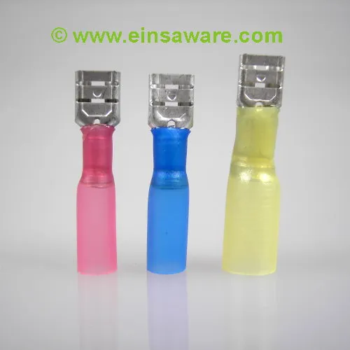 Blade receptacles 6,3mm insulated with heat-shrinking tube 10 pc