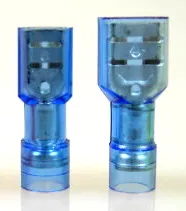 Flachsteckhülsen -2,5mm² blau vollisoliert 20 Stück