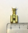 Flachsteckhülsen mit Rastzunge Messing - 1,5mm², 8mm