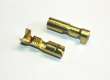 Circular connector female with snap-on, brass -2,5mm², d= 4mm
